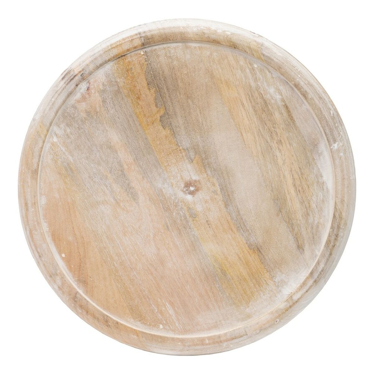 Table d'appoint 37 x 37 x 46,5 cm Blanc Bois de manguier